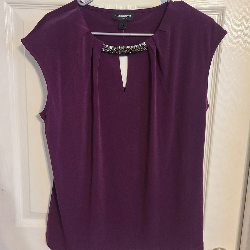 Liz Claiborne Purple Career Blouse